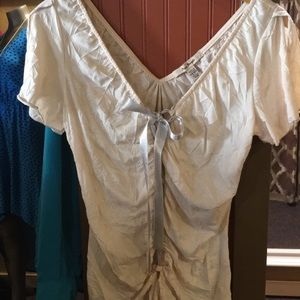 Free People lace up blouse